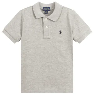 Ralph Lauren Boy's Logo Polo T-shirt Grey Marl 6 Years