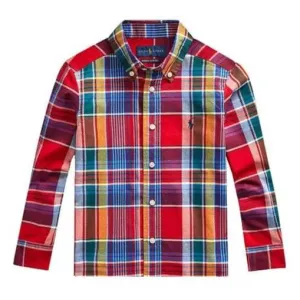 Ralph Lauren Boy's Chequered Shirt Red Multi Coloured 4Y