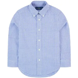 Ralph Lauren Boy's Logo Checkered Shirt Blue 18-20 Years