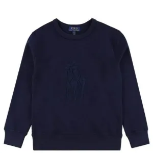 Ralph Lauren Boy's Pony Logo Sweatshirt Navy M (10-12 Years)