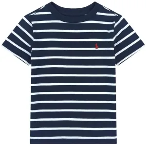 Ralph Lauren Boy's Stripped Logo T-shirt Navy/white RED 18-20 Years