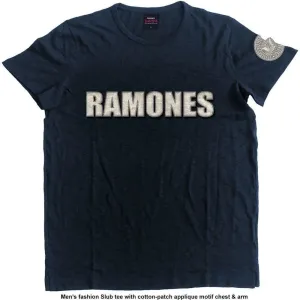 Ramones Camiseta de manga corta Logo & Presidential Seal Unisex Navy Blue M