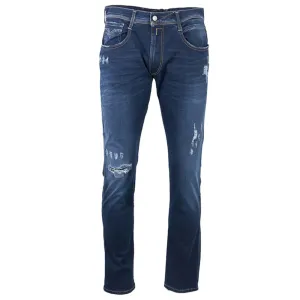 Replay Mens Broken And Repaired Jeans Blue 34 30