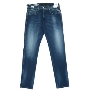 Replay Men's Hyperflex White Shades Jeans Blue 34 32