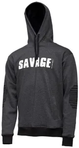 Savage Gear Sudadera Logo Hoodie Dark Grey Melange S
