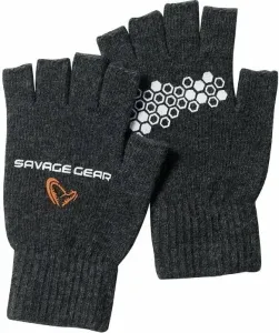 Savage Gear Guantes Knitted Half Finger Glove M