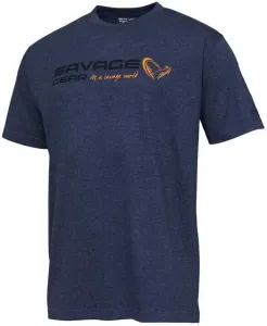 Savage Gear Camiseta de manga corta Signature Logo T-Shirt Blue Melange L