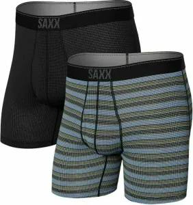 SAXX Quest 2-Pack Boxer Brief Sunrise Stripe/Black II XS Ropa interior deportiva