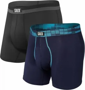 SAXX Sport Mesh 2-Pack Boxer Brief Navy Digi Dna/Black L Ropa interior deportiva