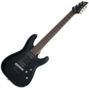 Schecter C-7 Deluxe Satin Black Guitarra eléctrica de 7 cuerdas