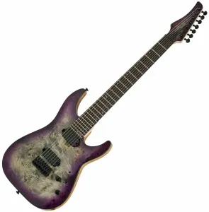 Schecter C-7 Pro Aurora Burst Guitarra eléctrica de 7 cuerdas