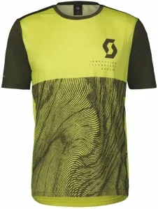Scott Trail Vertic S/SL Men's Shirt Bitter Yellow/Fir Green M Camiseta