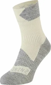 Sealskinz Bircham Waterproof All Weather Ankle Length Sock Cream/Grey Marl S Calcetines de ciclismo