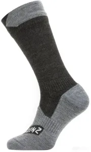 Sealskinz Waterproof All Weather Mid Length Sock Black/Grey Marl L Calcetines de ciclismo