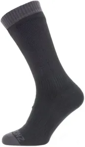Sealskinz Waterproof Warm Weather Mid Length Sock Black/Grey L Calcetines de ciclismo