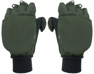 Sealskinz Windproof Cold Weather Convertible Mitten Olive Green/Black S Guantes de ciclismo