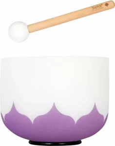 Sela 8“ Crystal Singing Bowl Set Lotus 432Hz B - Violet (Crown Chakra) Percusión para musicoterapia
