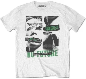 Sex Pistols Camiseta de manga corta No Future Blanco 2XL