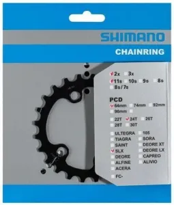Shimano Y1VG24000 Plato de cadena 64 BCD-Asymmetric 24T 1.0