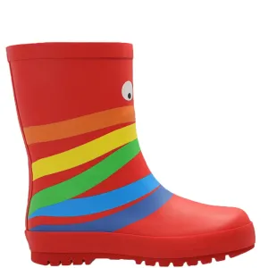 Stella Mccartney Unisex Eye Rainbow Wellingtons Boots Red Eu25