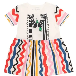 Stella Mccartney Baby Girls Zebra Print Dress White 24M