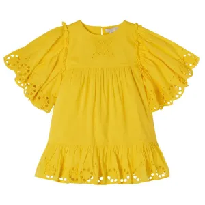 Stella Mccartney Girls Flower Dress Yellow 10Y