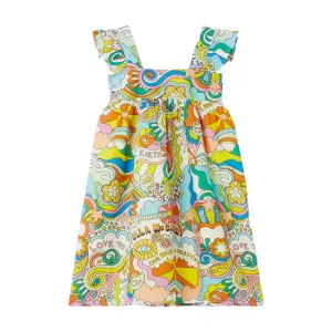 Woven Dress 10 Ivory/colourful