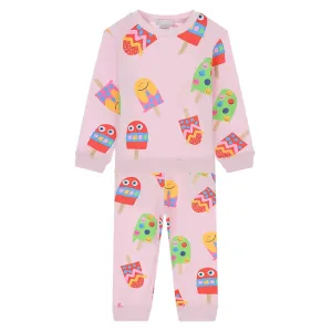 Stella Mccartney Girls Lolly Print Sweater and Pants Set Pink 4Y