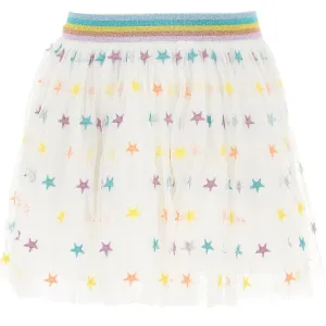 Stella Mccartney Girls Rainbow and Star Print Skirt White 10Y