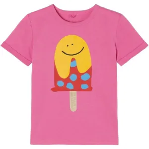 Stella Mccartney Girls Ice Lolly Print T-shirt Pink 12Y