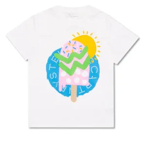 Stella Mccartney Girls Lolly Pop Print T-shirt White 10Y