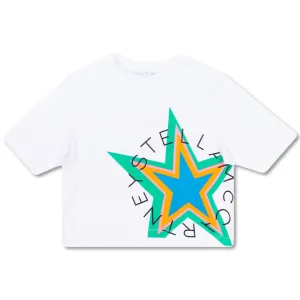 Stella Mccartney Girls Star Print T-shirt White 10Y