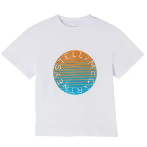 Stella Mccartney Unisex Circle Logo T-shirt White 4Y