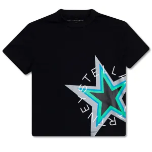 Stella Mccartney Unisex Star Print T-shirt Black 4Y