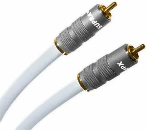SUPRA Cables TRICO 1RCA-1RCA 1 m Blanco Cable coaxial de alta fidelidad