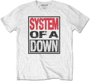System of a Down Camiseta de manga corta Triple Stack Box Unisex Blanco L