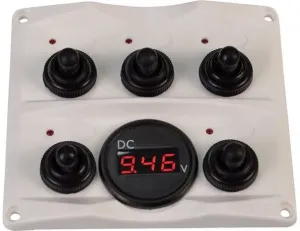 Talamex Switch Panel-Voltmeter 12/24V Antracit Interruptor de barco