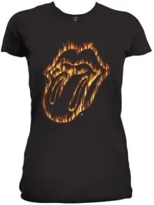 The Rolling Stones Camiseta de manga corta Flaming Tongue Black XL