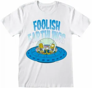 The Simpsons Camiseta de manga corta Foolish Earthlings Blanco XL
