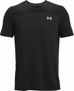 Under Armour UA Seamless Short Sleeve T-Shirt Black/Mod Gray M Camiseta para correr de manga corta
