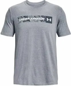 Under Armour Men's UA Camo Chest Stripe Short Sleeve Steel Light Heather/White 2XL Camiseta deportiva