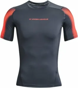 Under Armour Men's UA HeatGear Armour Novelty Short Sleeve Downpour Gray/After Burn 2XL Camiseta deportiva