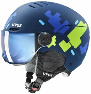 UVEX Rocket Junior Visor Blue Puzzle Mat 51-55 cm Casco de esquí