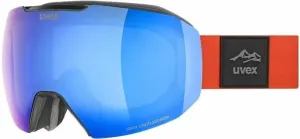 UVEX Epic Attract Black Mat Mirror Blue/Contrastview Smoke Lasergold Lite Gafas de esquí