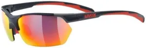UVEX Sportstyle 114 Grey Red Mat/Litemirror Orange/Litemirror Red/Clear Gafas de ciclismo