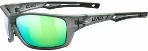 UVEX Sportstyle 232 Polarized Smoke Mat/Mirror Green Gafas de ciclismo