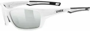 UVEX Sportstyle 232 Polarized White Mat/Mirror Silver Gafas de ciclismo