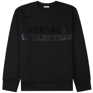 Versace Collection Men's Graphic Logo Sweatshirt Black S