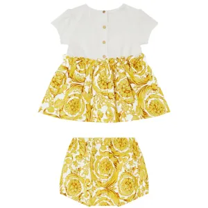 Versace Baby Girls Barocco Dress Set Gold 3M