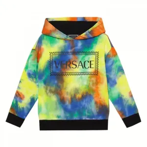 Versace Boys Hooded Sweater Multi-coloured Multi Coloured 10Y